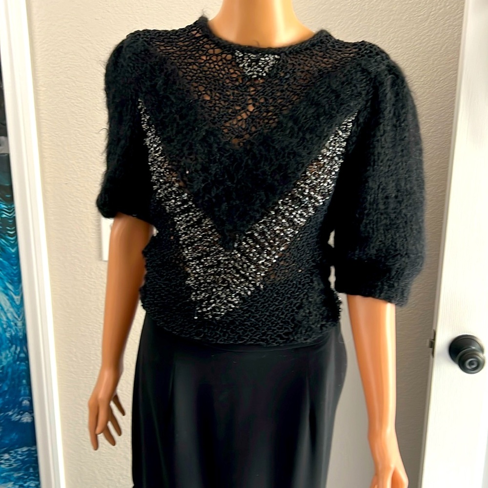 Cresson mohair sweater with silver accent.